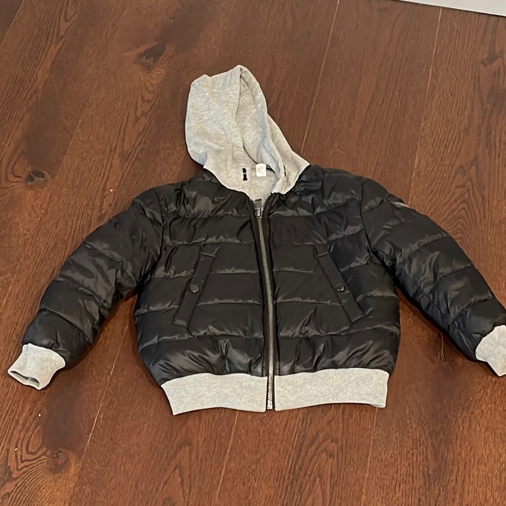 Burberry Black and Gray Kids Puffer Jacket